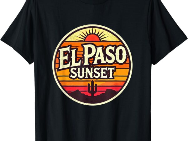 El paso sunset for men women or kids outdoor workout texas t-shirt