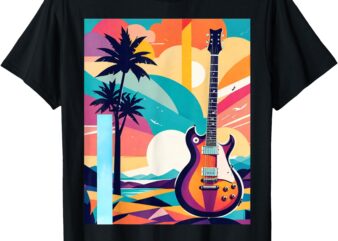 Electric Guitar Art Design Mens and Womens T-Shirt T-Shirt