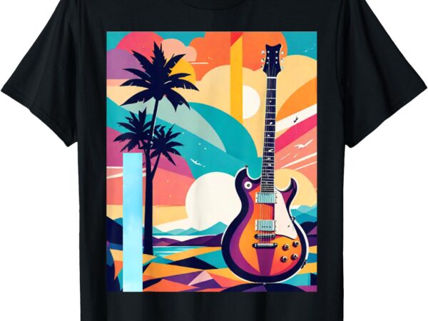 Electric guitar art design mens and womens t-shirt t-shirt