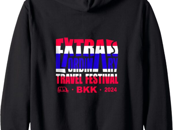 Extraordinary travel festival hoodie zip hoodie vector clipart