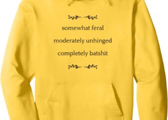 Feral unhinged batshit crazy office sarcasm Pullover Hoodie