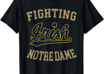 Fighting Irish Football Classic Vintage Design for Family T-Shirt