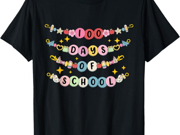 Floral teacher 100 days of school funny teacher heat press t-shirt