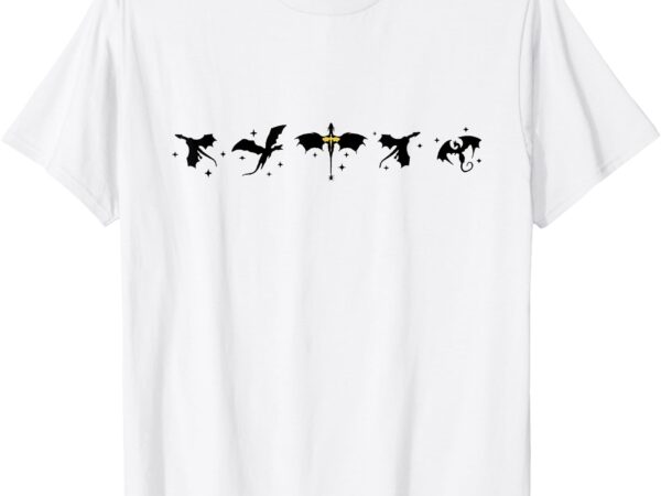 Fourth wing basgiath fantasy book romantasy dragons yarros t-shirt