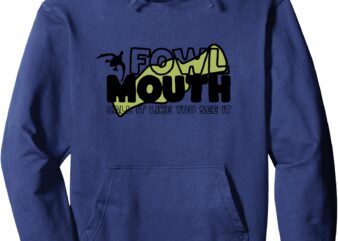 Fowl Mouth Duck Call With Duck Outline Pullover Hoodie