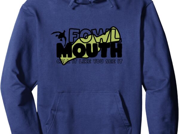 Fowl mouth duck call with duck outline pullover hoodie t shirt graphic design