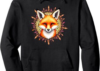 Fox Rory Mandala Pullover Hoodie t shirt graphic design