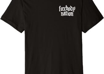 Foxbody Nation Patriotic USA Flag Flame Stang Fox Body 5.0 Premium T-Shirt