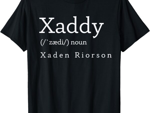 Front & back t-shirt, xaddy, xaden riorson