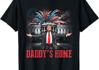 Funny Daddys Home White House Pink Trump T-Shirt