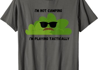 Funny Gamer Gift for Dad Not a Bush Camper Video Game Joke T-Shirt