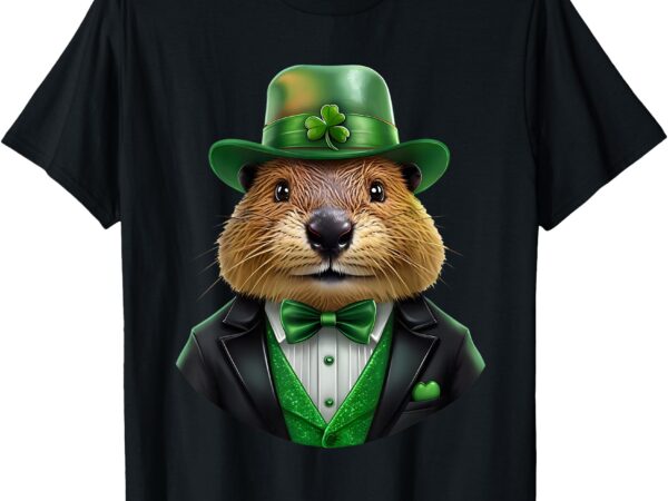 Funny groundhog leprechaun ground hog day st patrick’s day t-shirt