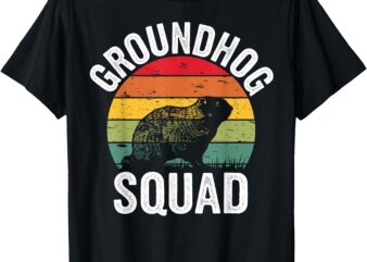 Funny Groundhog Squad Happy Groundhog Day T-Shirt