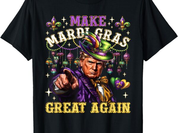 Funny mardi gras donald trump mardi gras american flag t-shirt