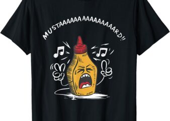 Funny Mustard Lamar TV Off Parody Mustard Bottle Sing T-Shirt