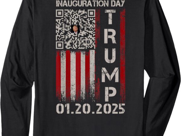 Funny qr president trump inauguration day 2025 dancing code long sleeve t-shirt