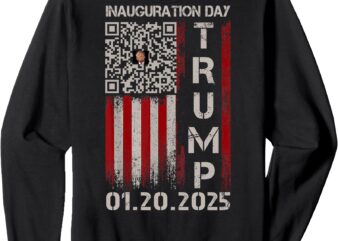 Funny QR President Trump Inauguration Day 2025 Dancing Code Sweatshirt