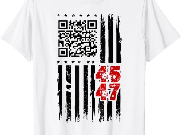 Funny qr scan me president 45_47 trump dancing code apparel t-shirt