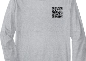 Funny QR Trump 47 Inauguration Day 2025 Dance Code (On Back) Long Sleeve T-Shirt