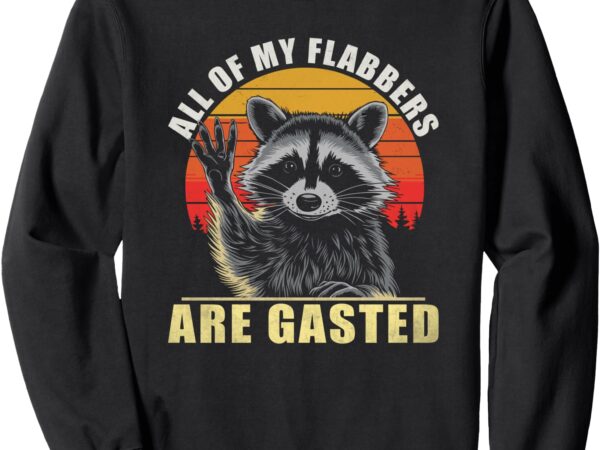 Funny raccoon all of my flabbers are gasted vintage meme sweatshirt