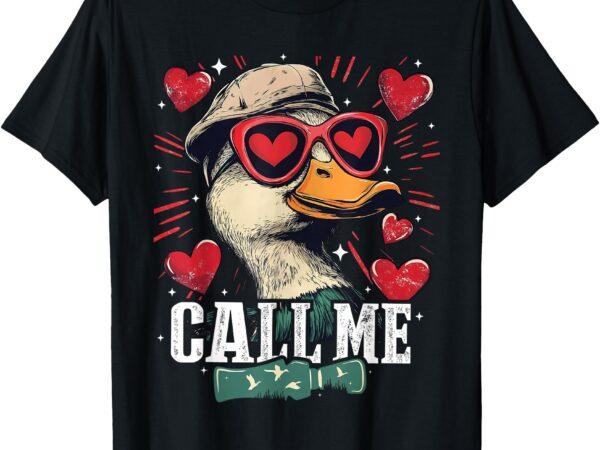 Funny valentines call me mallard duck hunting boys kids t-shirt