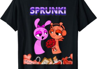 Funny Valentine’s Day Sprunki Heart For Kids Girls Boys T-Shirt