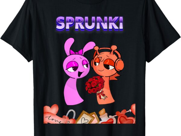 Funny valentine’s day sprunki heart for kids girls boys t-shirt