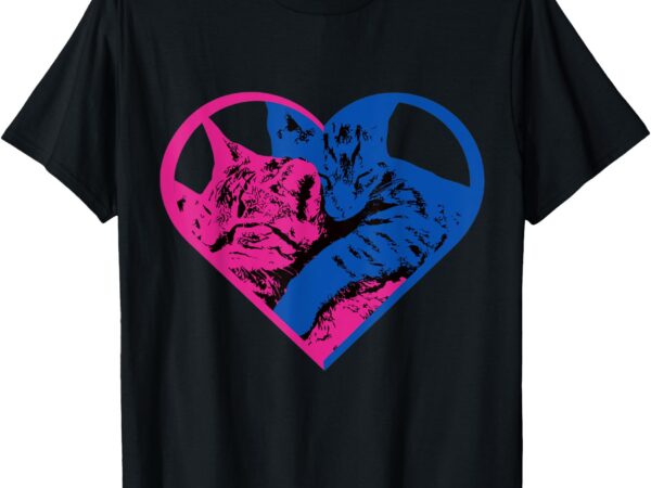 Funny heart cat lovers tv for women girl t-shirt