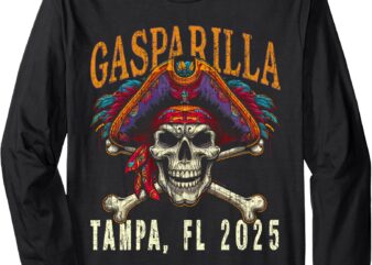 Gasparilla 2025 Pirate Festival Tampa FL, Funny Vintage Long Sleeve T-Shirt