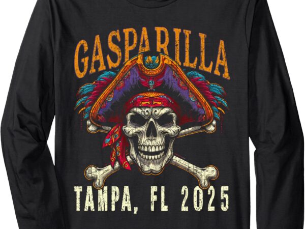 Gasparilla 2025 pirate festival tampa fl, funny vintage long sleeve t-shirt