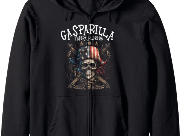 Gasparilla pirate fest tampa fl 2025 gasparilla tampa zip hoodie t shirt design template