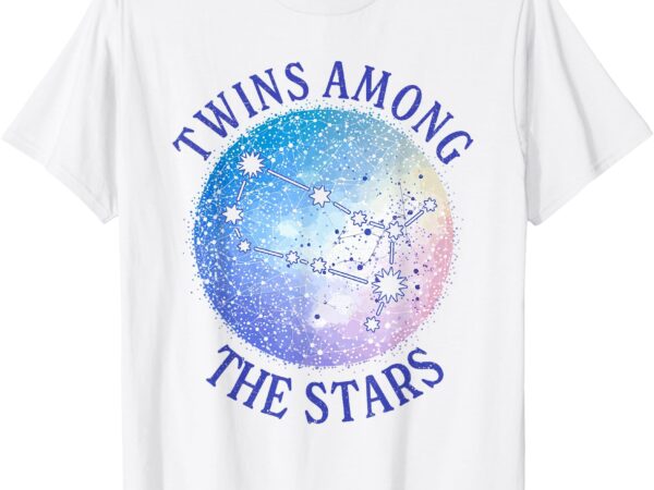 Gemini constellation star map astrology horoscope celestial t-shirt