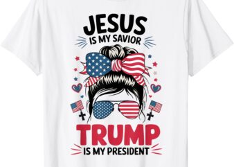 Girl Jesus My Savior Trump President Christian Youth Teen T-Shirt