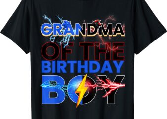 Grandma Of The Birthday Boy Hedgehog Family Party Kids T-Shirt