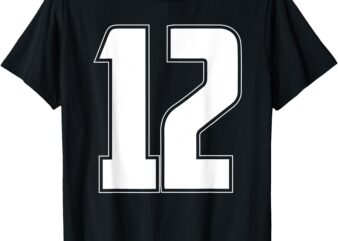 Halloween Group Costume #12 Sport Jersey Number 12 12th Bday T-Shirt