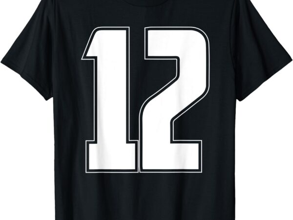 Halloween group costume #12 sport jersey number 12 12th bday t-shirt