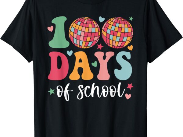 Happy 100 days of school retro disco 100th day of school t-shirt