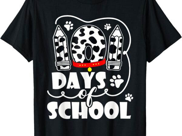 Happy 101 days school cute dog lover 100 days student kids t-shirt