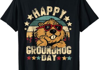 Happy Groundhog Day Ground Hog With Animal Lover T-Shirt