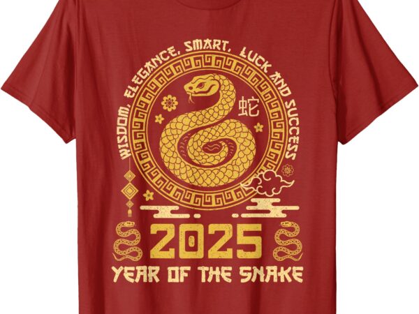 Happy lunar chinese new year of the snake 2025 zodiac t-shirt