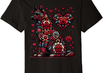 Happy Valentines Day Funny German Shepherd Valentines Day Premium T-Shirt