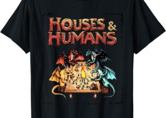 Houses and Humans Vintage Retro 90s Joke Gaming D20 T-Shirt