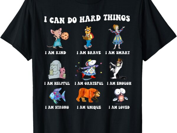 I can do hard things teacher back to school children’s book t-shirt