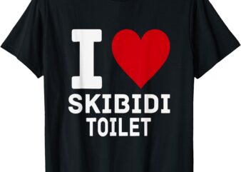 I Heart Skibidi Toilet Shirt T-Shirt