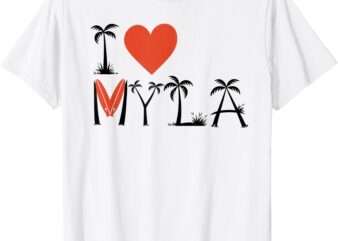 I Love My LA – Palm Trees, Surf, and Heart for Los Angeles T-Shirt