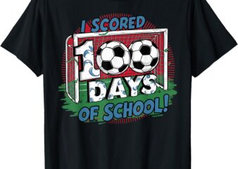 I Scored 100 Days Of School Soccer Player Smarter Sport Boys T-Shirt