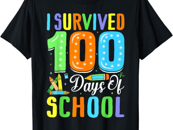 I survived 100th days of school 100 days of school teacher t-shirt