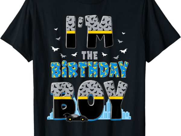 Im the birthday boy bat family party decorations t-shirt