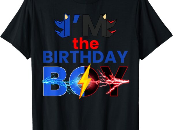 Im the birthday boy hedgehog family party decorations t-shirt