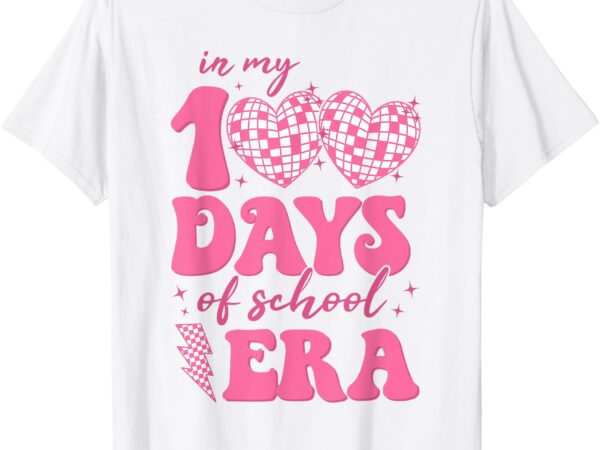 In my 100 days of school era 100th day teacher kids girls t-shirt